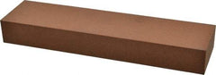 Norton - 8" Long x 2" Wide x 1" Thick, Aluminum Oxide Sharpening Stone - Rectangle, Medium Grade - Benchmark Tooling