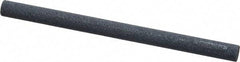 Norton - 4" Long x 1/4" Diam x 1/4" Thick, Silicon Carbide Sharpening Stone - Round, Medium Grade - Benchmark Tooling