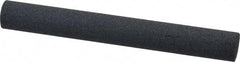 Norton - 4" Long x 1/2" Diam x 1/2" Thick, Silicon Carbide Sharpening Stone - Round, Medium Grade - Benchmark Tooling