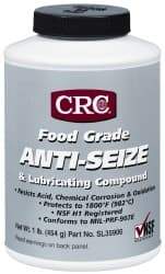 CRC - 16 oz Bottle High Temperature Anti-Seize Lubricant - Aluminum, -65 to 1,800°F, Opaque Off-White, Food Grade, Water Resistant - Benchmark Tooling