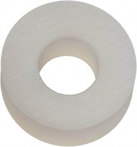 Made in USA - #6 Screw, Grade 6/6 Nylon Standard Flat Washer - 3.56mm ID x 5/16" OD, 3.18mm Thick - Benchmark Tooling
