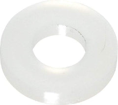 Made in USA - #8 Screw, Grade 6/6 Nylon Standard Flat Washer - 4.34mm ID x 3/8" OD, 1.57mm Thick - Benchmark Tooling