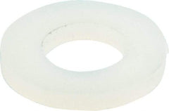 Made in USA - 1/4" Screw, Grade 6/6 Nylon Standard Flat Washer - 6.53mm ID x 1/2" OD, 1.57mm Thick - Benchmark Tooling