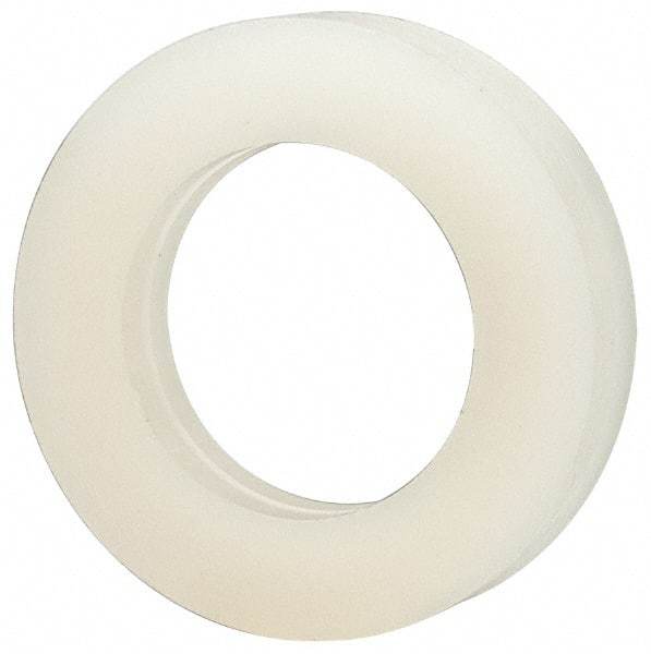 Made in USA - 3/8" Screw, Grade 6/6 Nylon Standard Flat Washer - 9.65mm ID x 5/8" OD, 3.18mm Thick - Benchmark Tooling