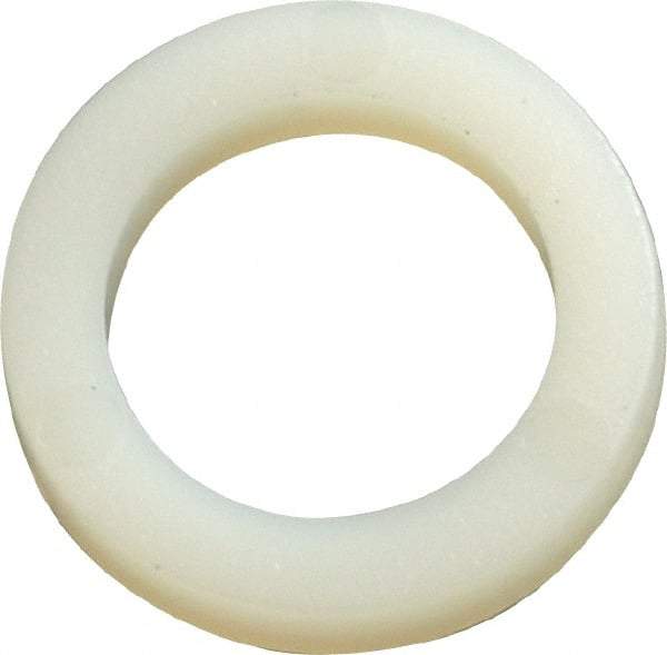 Made in USA - 1/2" Screw, Grade 6/6 Nylon Standard Flat Washer - 12.83mm ID x 3/4" OD, 3.18mm Thick - Benchmark Tooling
