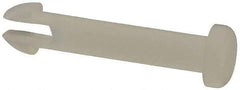 Made in USA - 0.093" Hole Diam, 0.595" OAL, Split Shank, Nylon Panel Rivet - 0.545" Length Under Head, 0.46" Material Thickness, 0.155" Head Diam - Benchmark Tooling