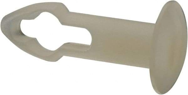 Made in USA - 5/32" Hole Diam, Keyhole Shank, Nylon Panel Rivet - 3/8" Material Thickness, 5/16" Head Diam - Benchmark Tooling