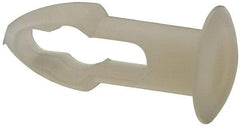 Made in USA - 3/16" Hole Diam, Keyhole Shank, Nylon Panel Rivet - 5/16" Material Thickness, 5/16" Head Diam - Benchmark Tooling