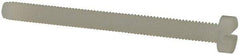 Made in USA - M3x0.50 Metric Coarse, 35mm Length Under Head Slotted Drive Machine Screw - Cheese Head, Grade 6/6 Nylon, Uncoated, Without Washer - Benchmark Tooling