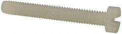 Made in USA - M4x0.70 Metric Coarse, 30mm Length Under Head Slotted Drive Machine Screw - Cheese Head, Grade 6/6 Nylon, Uncoated, Without Washer - Benchmark Tooling