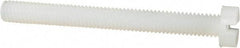 Made in USA - M4x0.70 Metric Coarse, 40mm Length Under Head Slotted Drive Machine Screw - Cheese Head, Grade 6/6 Nylon, Uncoated, Without Washer - Benchmark Tooling
