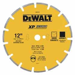 DeWALT - 12" Diam, 1" Arbor Hole Diam, Wet & Dry Cut Saw Blade - Diamond-Tipped, Standard Round Arbor - Benchmark Tooling