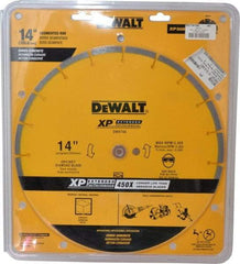 DeWALT - 14" Diam, 1" Arbor Hole Diam, Wet & Dry Cut Saw Blade - Diamond-Tipped, Standard Round Arbor - Benchmark Tooling