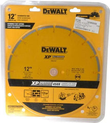 DeWALT - 12" Diam, 1" Arbor Hole Diam, Wet & Dry Cut Saw Blade - Diamond-Tipped, General Purpose Action, Standard Round Arbor - Benchmark Tooling