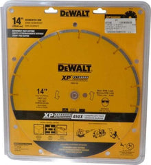 DeWALT - 14" Diam, 1" Arbor Hole Diam, Wet & Dry Cut Saw Blade - Diamond-Tipped, General Purpose Action, Standard Round Arbor - Benchmark Tooling