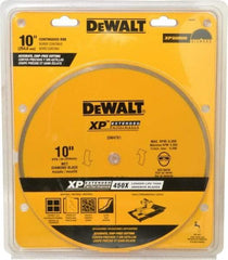 DeWALT - 10" Diam, 5/8" Arbor Hole Diam, Wet & Dry Cut Saw Blade - Diamond-Tipped, Standard Round Arbor - Benchmark Tooling