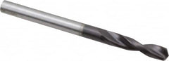Guhring - 0.1732" 130° Parabolic Flute Powdered Metal Screw Machine Drill Bit - FIREX Finish, Right Hand Cut, 0.9449" Flute Length, 2.2835" OAL, Standard Point, Straight Shank - Benchmark Tooling