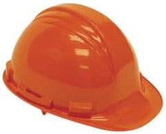 North - ANSI Type I, Class E Rated, 4-Point, Pin Lock Adjustment Hard Hat - One Size Fits Most, Orange, Standard Brim - Benchmark Tooling