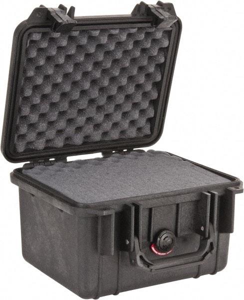 Pelican Products, Inc. - 9-11/16" Wide x 9-11/16" Deep x 6-7/8" High, Clamshell Hard Case - Black, Polypropylene - Benchmark Tooling