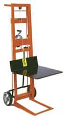 Wesco Industrial Products - 750 Lb Capacity, 54" Lift Height, Winch Platform Base Manually Operated Lift - 54" Minimum Operating Height - Benchmark Tooling