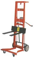 Wesco Industrial Products - 750 Lb Capacity, 54" Lift Height, Winch Platform Base Manually Operated Lift - 5.75" Minimum Operating Height - Benchmark Tooling