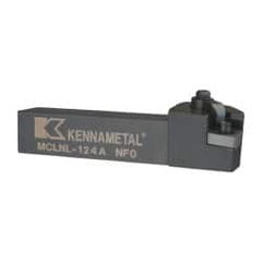 Kennametal - MCLN, Left Hand Cut, 5° Lead Angle, 3/4" Shank Height x 3/4" Shank Width, Negative Rake Indexable Turning Toolholder - 4" OAL, CN..43. Insert Compatibility, Series Kenloc - Benchmark Tooling