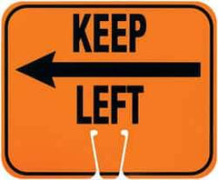 NMC - Keep Left, Plastic Fire and Exit Sign - 12-3/4" Wide x 10-1/2" High - Benchmark Tooling