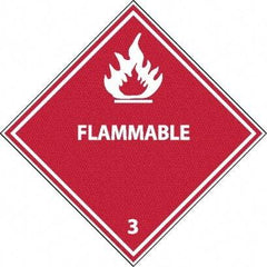 NMC - Flammable DOT Shipping Label - 4" High x 4" Wide - Benchmark Tooling