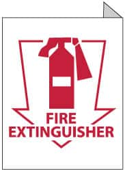 NMC - Fire Extinguisher, Plastic Fire Sign - 8" Wide x 10" High, Glow-in-the-Dark - Benchmark Tooling