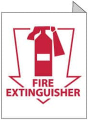 NMC - Fire Extinguisher, Plastic Fire Sign - 8" Wide x 10" High, Glow-in-the-Dark - Benchmark Tooling