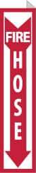 NMC - Fire Hose, Plastic Fire Sign - 4" Wide x 18" High - Benchmark Tooling