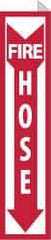 NMC - Fire Hose, Plastic Fire Sign - 4" Wide x 18" High - Benchmark Tooling