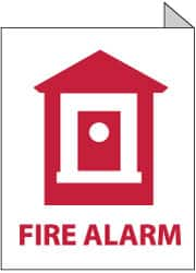 NMC - Fire Alarm, Plastic Fire Sign - 9" Wide x 12" High, Glow-in-the-Dark - Benchmark Tooling