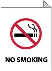 NMC - "No Smoking", 10" Long x 8" Wide, Rigid Plastic Safety Sign - Rectangle, 0.05" Thick, Use for Smoking Regulations - Benchmark Tooling