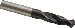 Guhring - 0.5118" 130° Parabolic Flute Powdered Metal Screw Machine Drill Bit - FIREX Finish, Right Hand Cut, 2.0079" Flute Length, 4.0157" OAL, Standard Point, Straight Shank - Benchmark Tooling