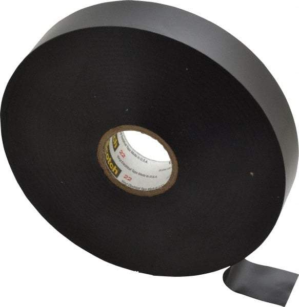 3M - 3/4" x 110', Black Vinyl Electrical Tape - Series 22, 10 mil Thick, 20 Lb./Inch Tensile Strength - Benchmark Tooling