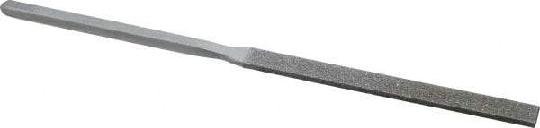 Strauss - 8-1/2" OAL Coarse Equalling Needle Diamond File - 7/16" Wide x 7/64" Thick, 4-3/8 LOC, 181 Grit - Benchmark Tooling