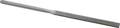 Strauss - 8-1/2" OAL Coarse Equalling Needle Diamond File - 7/16" Wide x 7/64" Thick, 4-3/8 LOC, 181 Grit - Benchmark Tooling