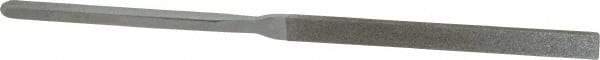 Strauss - 8-1/2" OAL Medium Equalling Needle Diamond File - 7/16" Wide x 7/64" Thick, 4-3/8 LOC, 126 Grit - Benchmark Tooling