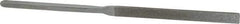 Strauss - 8-1/2" OAL Medium Equalling Needle Diamond File - 7/16" Wide x 7/64" Thick, 4-3/8 LOC, 126 Grit - Benchmark Tooling