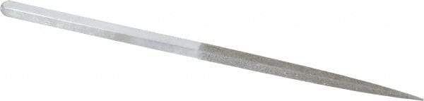 Strauss - 8-1/2" OAL Medium Square Needle Diamond File - 1/4" Wide x 1/4" Thick, 4-3/8 LOC, 126 Grit - Benchmark Tooling