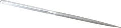 Strauss - 8-1/2" OAL Fine Round Needle Diamond File - 1/4" Wide x 1/4" Thick, 4-3/8 LOC, 91 Grit - Benchmark Tooling