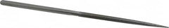 Strauss - 8-1/2" OAL Medium Round Needle Diamond File - 1/4" Wide x 1/4" Thick, 4-3/8 LOC, 126 Grit - Benchmark Tooling