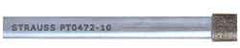 Strauss - 0.591" Head Diam x 0.394" Head Thickness CBN Grinding Pin - 1/4" Shank Diam x 3-1/2" Shank Length, (170 Mesh Grit) - Benchmark Tooling