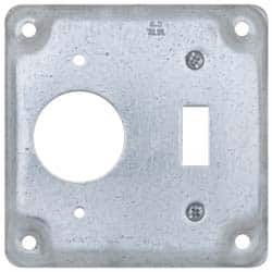 Cooper Crouse-Hinds - Electrical Outlet Box Steel Square Surface Cover - Benchmark Tooling