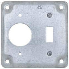 Cooper Crouse-Hinds - Electrical Outlet Box Steel Square Surface Cover - Benchmark Tooling