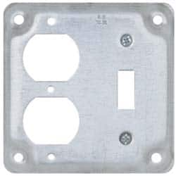 Cooper Crouse-Hinds - Electrical Outlet Box Steel Square Surface Cover - Benchmark Tooling