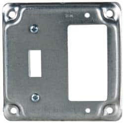 Cooper Crouse-Hinds - Electrical Outlet Box Steel Square Surface Cover - Benchmark Tooling