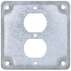 Cooper Crouse-Hinds - Electrical Outlet Box Steel Square Surface Cover - Benchmark Tooling