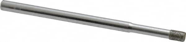 Strauss - 1/8" Head Diam x 0.157" Head Thickness Diamond (Abrasive) Grinding Pin - 1/8" Shank Diam x 2" Shank Length, Fine Grade, 120 Grit - Benchmark Tooling